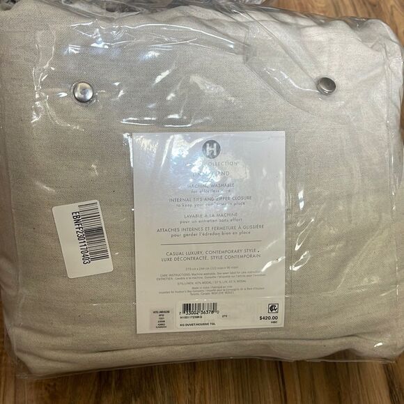 Hotel Collection
Linen Blend Duvet Cover. King . - Picture 4 of 6